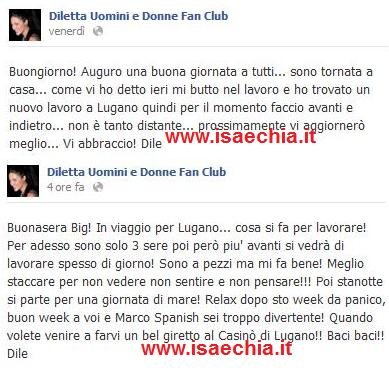 Diletta Pagliano: gli ultimi status su Facebook