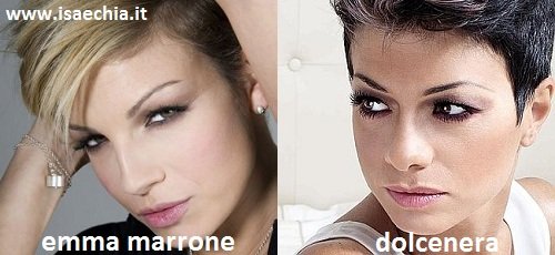 Somiglianza tra Emma Marrone e Dolcenera