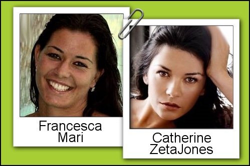 Somiglianza tra Francesca Mari e Catherine Zeta-Jones