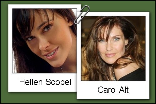 Somiglianza tra Hellen Scopel e Carol Alt