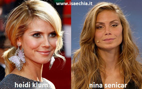 Somiglianza tra Nina Senicar e Heidi Klum preview