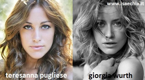 Somiglianza tra Teresanna Pugliese e Giorgia Wurth