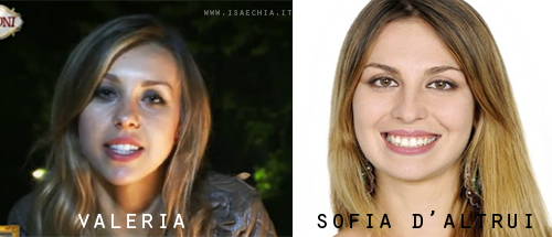 Somiglianza tra Valeria di 'Mammoni' e Sofia D'Altrui