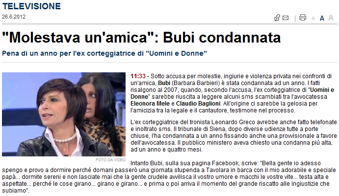 Barbara Barbieri, oggi la sentenza sul caso Baglioni: condanna ad un anno per l’ex corteggiatrice article-post