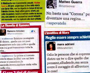 Vip nella rete: I fan vogliono vedere Alessandra Amoroso sposa del suo Luca / Matteo Guerra: “Sarah Nile, non basta Corona”, la filosofia di Ramona Amodeo e l’invettiva di Mara Adriani preview