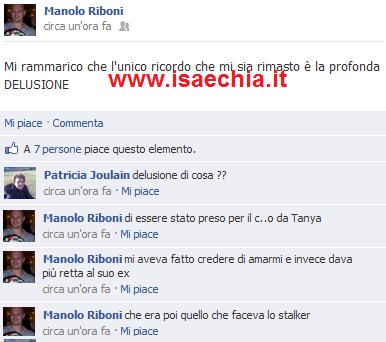 Manolo Riboni su Facebook: “Che delusione Tanya Carone…” preview