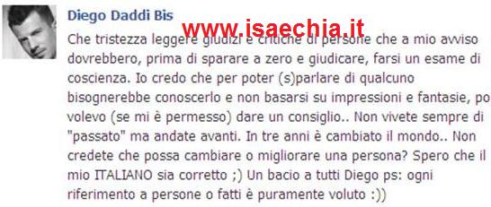 Diego Daddì risponde alle critiche del web: “Per poter (s)parlare di qualcuno bisognerebbe conoscerlo…” article-post