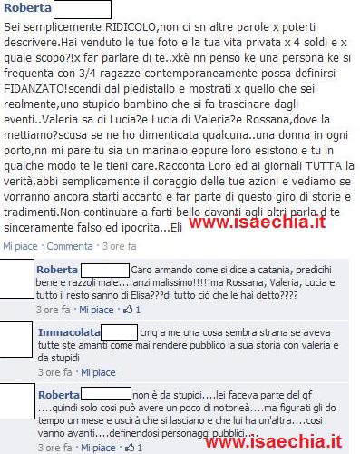 La ex ragazza di Armando Avellino su Facebook :” Non credo che una persona che si frequenta con 3/4 persone contemporaneamente possa considerarsi fidanzata! Sei ridicolo, falso ed ipocrita!” preview