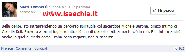 Sara Tommasi come Claudia Koll: dopo il film a luci rosse la svolta religiosa article-post