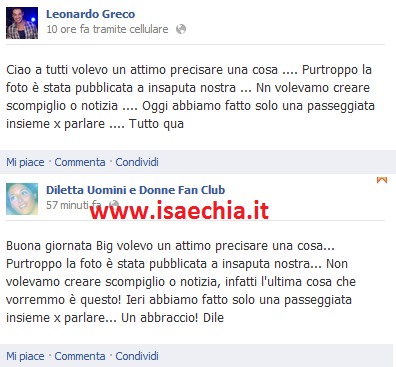 Leonardo Greco e Diletta Pagliano su Facebook: ‘La foto è stata pubblicata a nostra insaputa, ma la nostra era solo una passeggiata per chiacchierare, nulla di più..’ preview