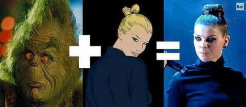 Somiglianza tra Alessandra Amoroso ed Eva Kant (e il Grinch) preview
