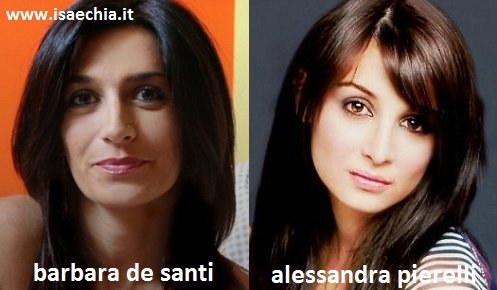Somiglianza tra Barbara De Santi e Alessandra Pierelli
