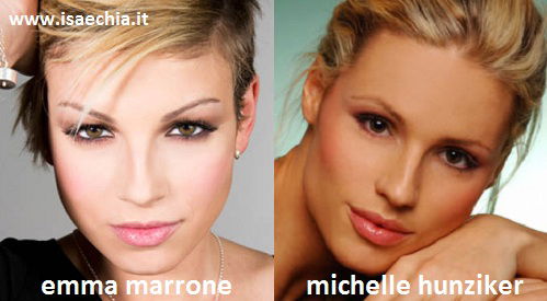 Somiglianza tra Emma Marrone e Michelle Hunziker preview
