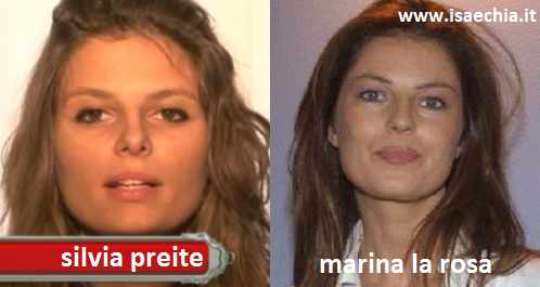 Somiglianza tra Silvia Preite di 'Mammoni' e Marina La Rosa