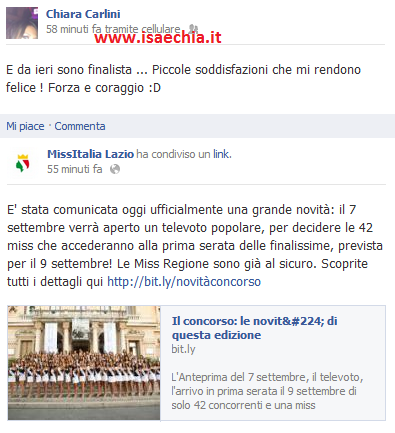 Chiara Carlini è stata eletta ‘Miss Cinema Lazio’ ed accede alla fase finale di ‘Miss Italia’: foto article-post