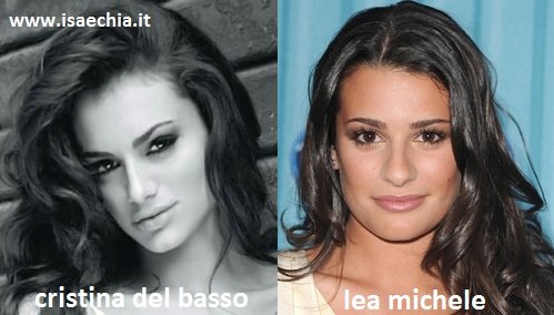 Somiglianza tra Cristina Del Basso e Lea Michele