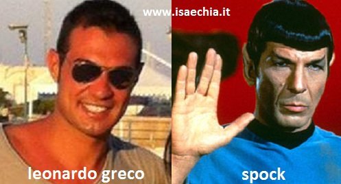 Somiglianza tra Leonardo Greco e Spock di ‘Star Trek’