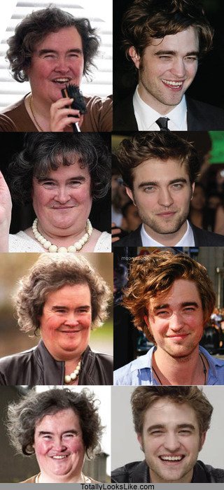 Somiglianza tra Susan Boyle e Robert Pattinson