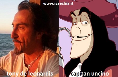 Somiglianza tra Tony De Leonardis e Capitan Uncino