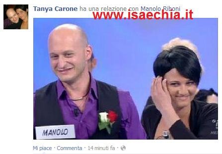 Manolo Riboni e Tanya Carone tornano insieme: foto e status su Facebook