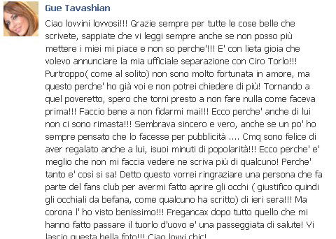 Guendalina Tavassi su Facebook: ‘Ciro Torlo m’era sembrato sincero, ma era interessato solo alla popolarità..’ preview