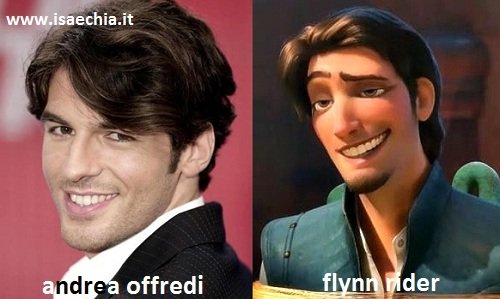 Somiglianza tra Andrea Offredi e Flynn Rider