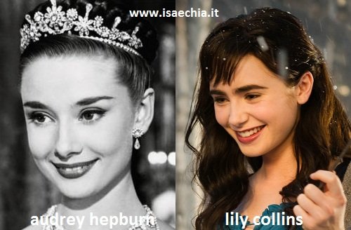 Somiglianza tra Audrey Hepburn e Lily Collins