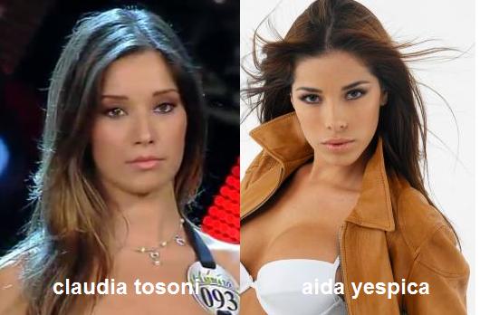 Somiglianza tra Claudia Tosoni ed Aida Yespica preview