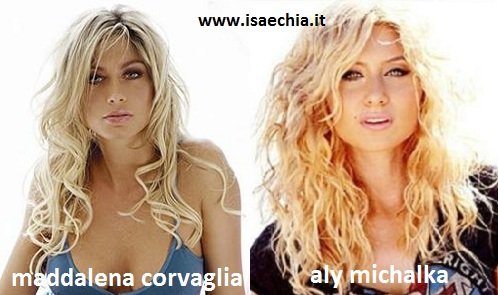 Somiglianza tra Maddalena Corvaglia e Aly Michalka