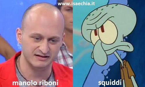 Somiglianza tra Manolo Riboni e Squiddi di ‘Spongebob’ preview