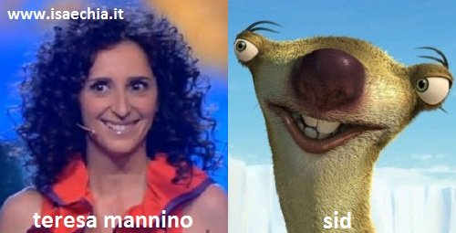Somiglianza tra Teresa Mannino e Sid