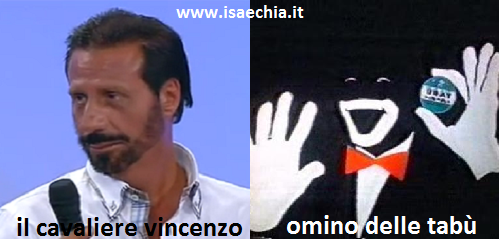 Somiglianza tra il cavaliere Vincenzo e l’omino delle caramelle Tabù preview