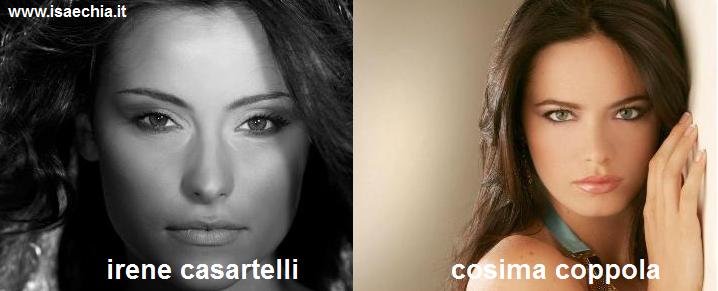 Somiglianza tra Irene Casartelli e Cosima Coppola