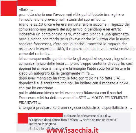 Teresanna Pugliese ad una festa di compleanno con la presenza delle telecamere della trasmissione? preview