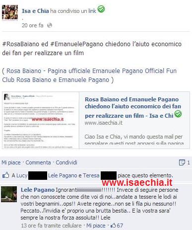 Emanuele Pagano sulla nostra fanpage risponde alle critiche: “L’invidia è una brutta bestia e la vostra sarà sempre la nostra forza” preview