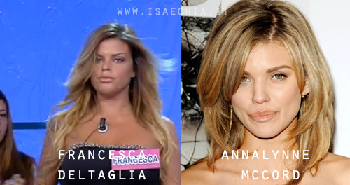 Somiglianza tra Francesca Del Taglia e AnnaLynne McCord preview