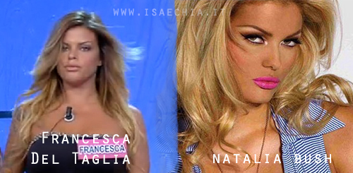 Somiglianza tra Francesca Del Taglia e Natalia Bush