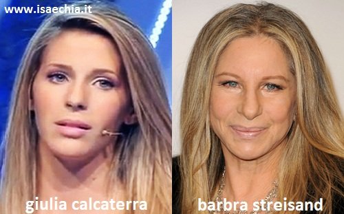 Somiglianza tra Giulia Calcaterra e Barbra Streisand