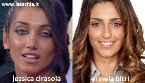 Somiglianza tra Jessica Cirasola ed Erinela Bitri