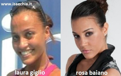 Somiglianza tra Laura Giglio e Rosa Baiano