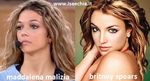 Somiglianza tra Maddalena Malizia e Britney Spears
