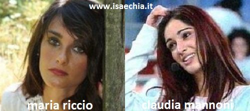Somiglianza tra Maria Riccio e Claudia Mannoni