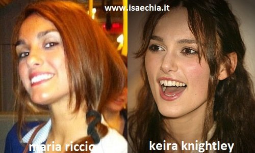 Somiglianza tra Maria Riccio e Keira Knightley