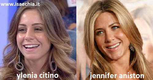 Somiglianza tra Ylenia Citino e Jennifer Aniston preview