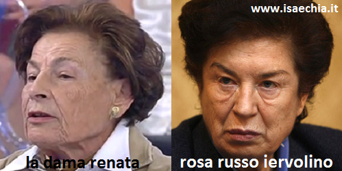Somiglianza tra la dama Renata e Rosa Russo Iervolino preview