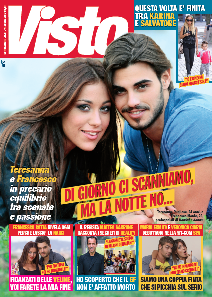 Teresanna Pugliese e Francesco Monte sulla copertina del prossimo numero di Visto preview