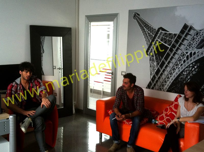 Andrea Offredi, Eugenio Colombo e Diego Ciaramella nel backstage della registrazione di oggi: foto article-post