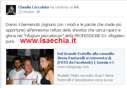 Il noto Dj Claudio Coccoluto Vs Ilenia Pastorelli preview