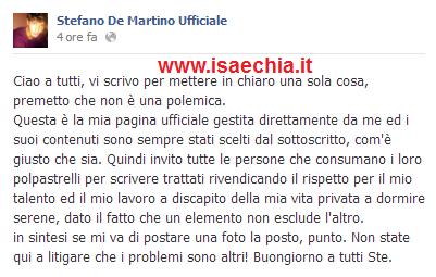 Stefano De Martino: foto. E su Facebook scrive… preview