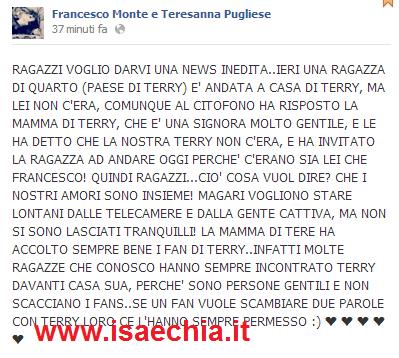 Teresanna Pugliese: foto e video della serata di ieri. E forse con Francesco Monte le cose si stanno aggiustando… article-post